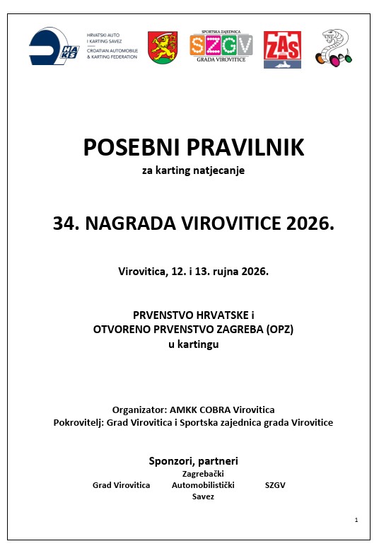 34. NAGRADA VIROVITICE 2026.